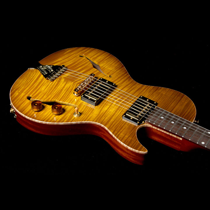 B&G Guitars Little Sister Private Build Brazilian Rosewood Fretboard Electric Guitar Lemon Burst