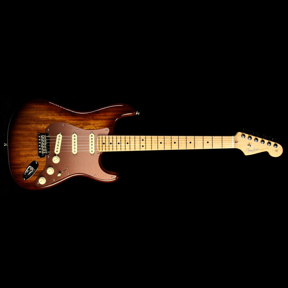 Fender Exotic Collection Shedua Top Stratocaster Electric Guitar Shaded Edge Burst — 2