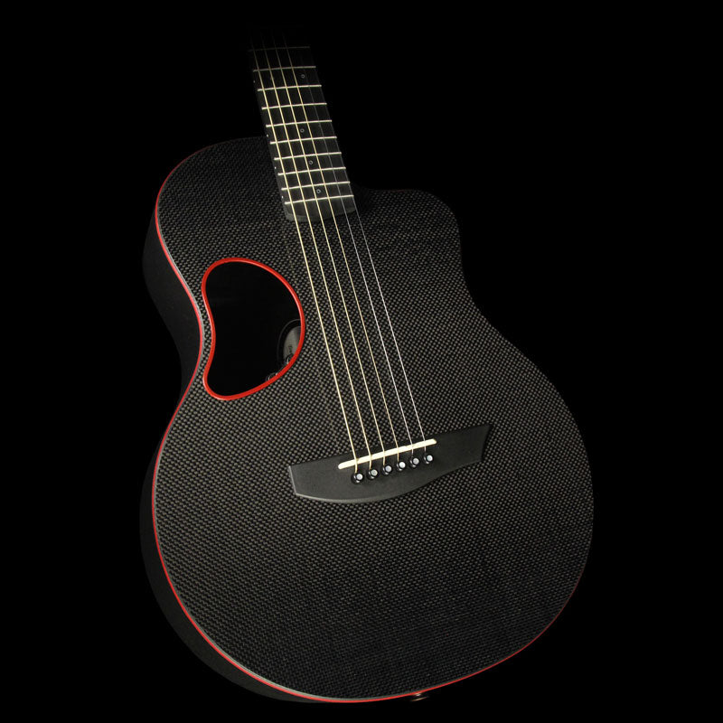 Used 2016 Kevin Michael Touring Carbon Fiber Acoustic Guitar Red Binding — 1