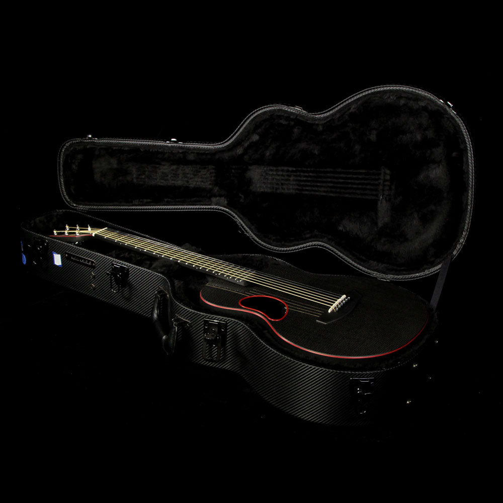 Used 2016 Kevin Michael Touring Carbon Fiber Acoustic Guitar Red Binding — 5