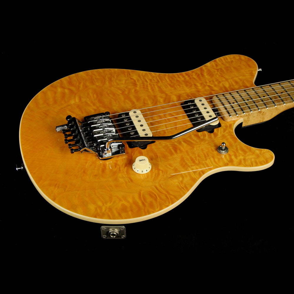 Used 1995 Ernie Ball Music Man Eddie Van Halen Signature Electric Guitar Transparent Amber Quilt — 5