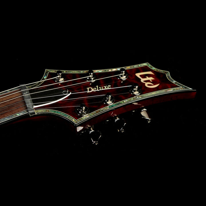 Used ESP LTD H-1000 QM Electric Guitar See-Thru Black Cherry