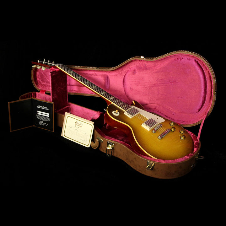 Used 2014 Gibson Custom Shop 1958 Les Paul Reissue Historic Makeover RDS Electric Guitar Dirty Lemon Burst