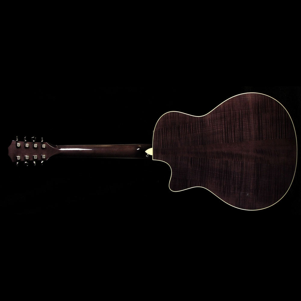 Taylor Custom Shop Grand Symphony Baritone 8-String Acoustic-Electric Guitar Sitka Spruce and Flame Maple Charcoal Black — 3