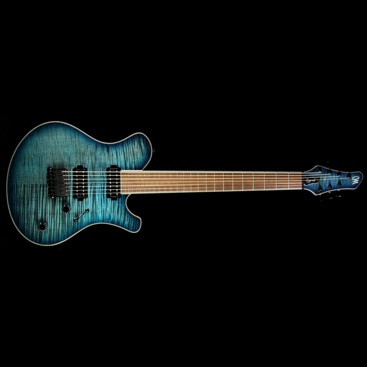 Used 2015 Mayones Legend 7 F24 Prototype 7-String Electric Guitar Trans Blue Owned By Misha Mansoor