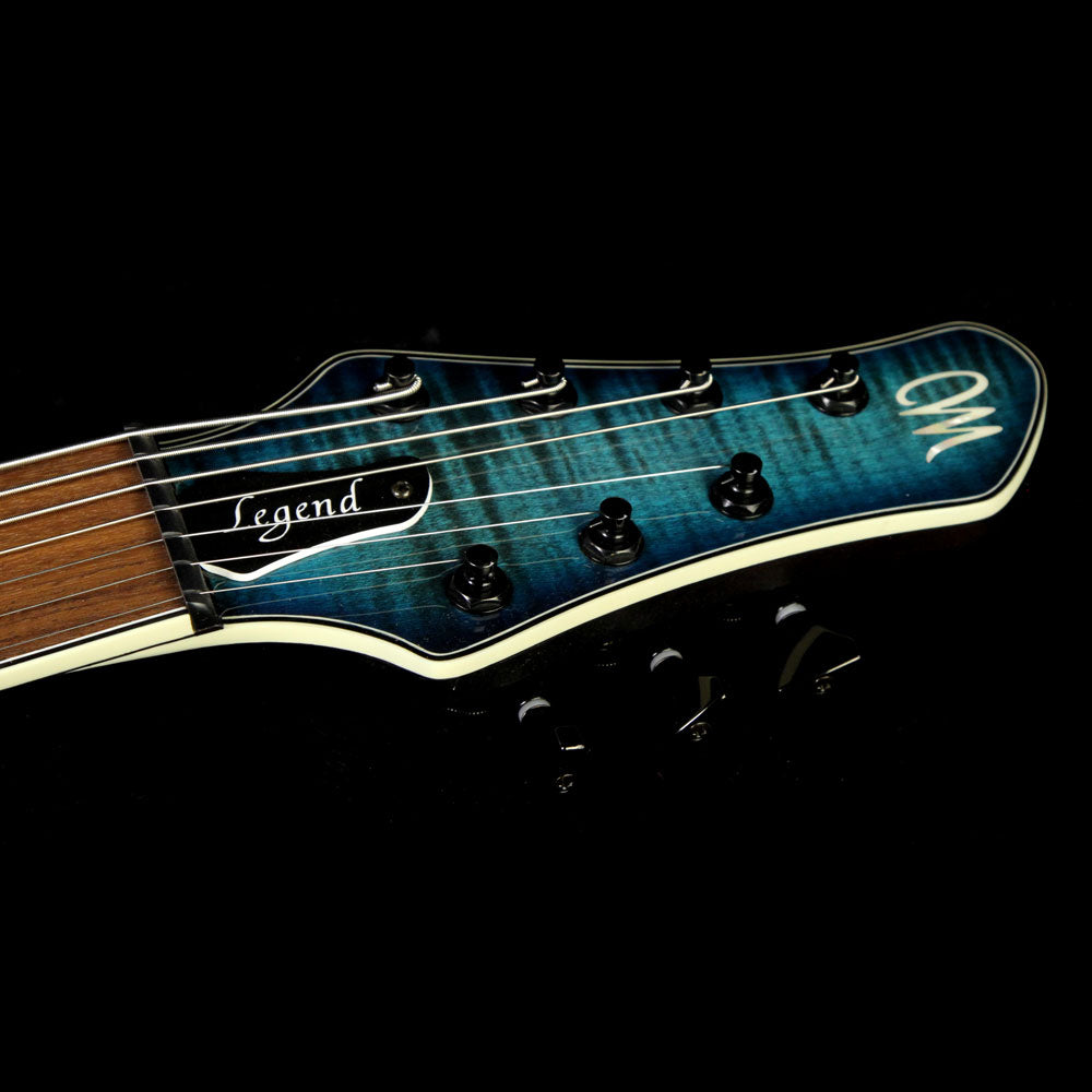 Used 2015 Mayones Legend 7 F24 Prototype 7-String Electric Guitar Trans Blue Owned By Misha Mansoor — 4