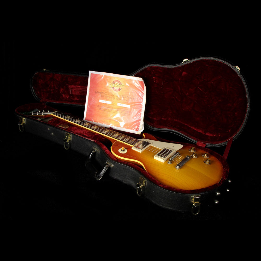 Used 2003 Gibson Custom Shop 1958 Les Paul Reissue Electric Guitar Washed Cherry with Brazilian Rosewood Fretboard — 8