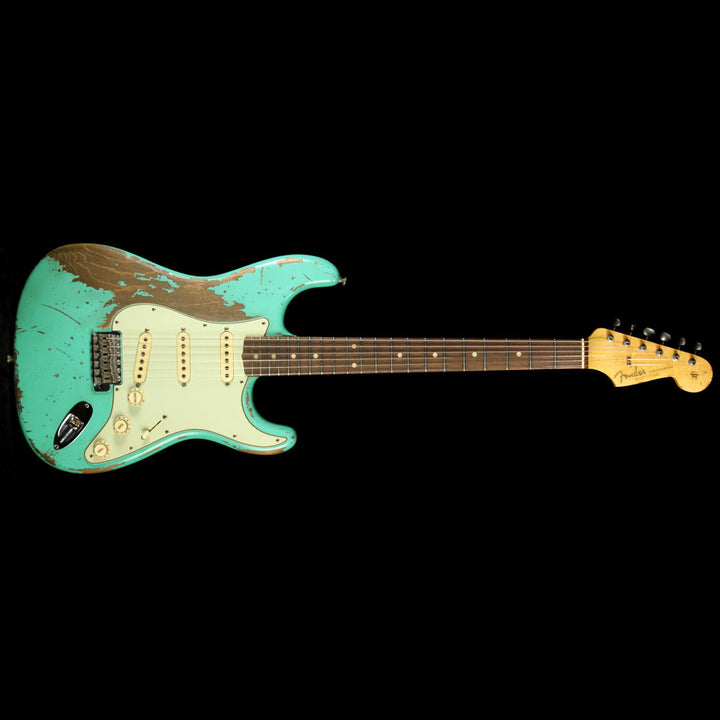 Used 2015 Fender Custom Masterbuilt Jason Smith '62 Ultimate Relic Stratocaster Electric Guitar Sea Foam Green