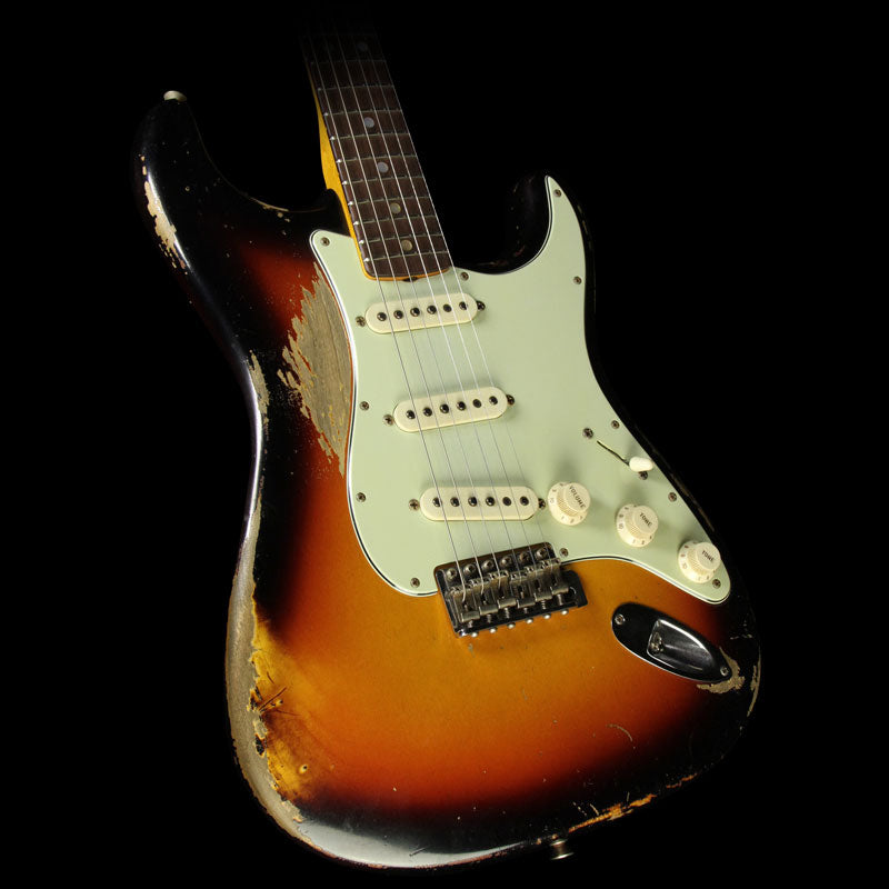 Used 2014 Fender Custom Shop '65 Stratocaster Heavy Relic Electric Guitar Masterbuilt by Dale Wilson 3-Tone Sunburst — 1