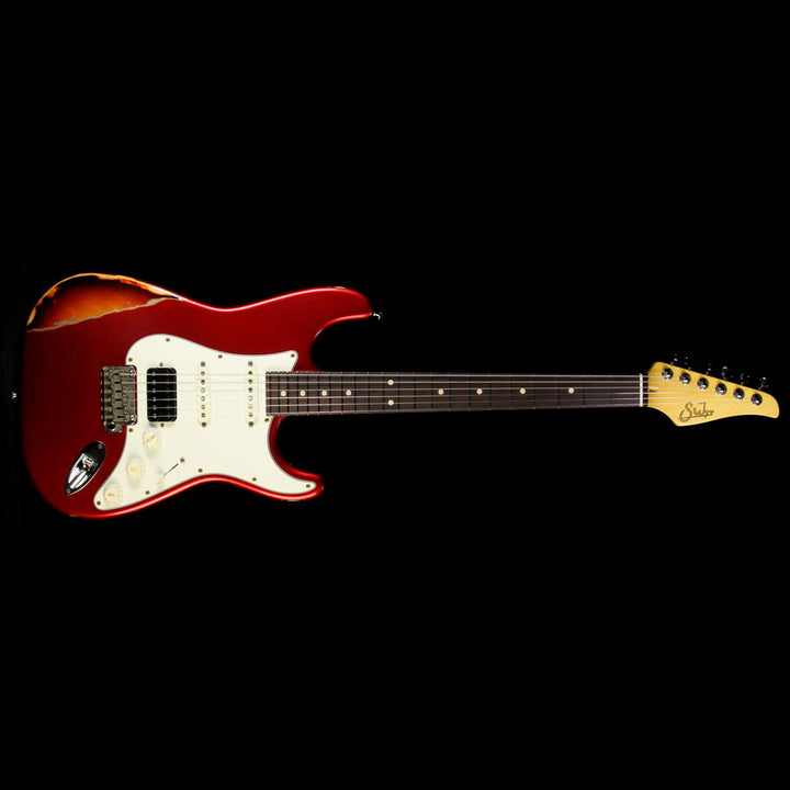 Suhr Classic Antique Pro Limited Edition Electric Guitar Candy Apple Red over 3-Tone Sunburst