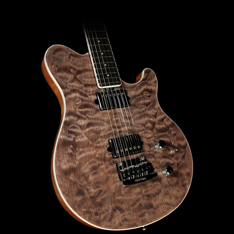 Used Ernie Ball Music Man BFR Axis Super Sport Tremolo Electric Guitar Trans Black Quilt Top — 1