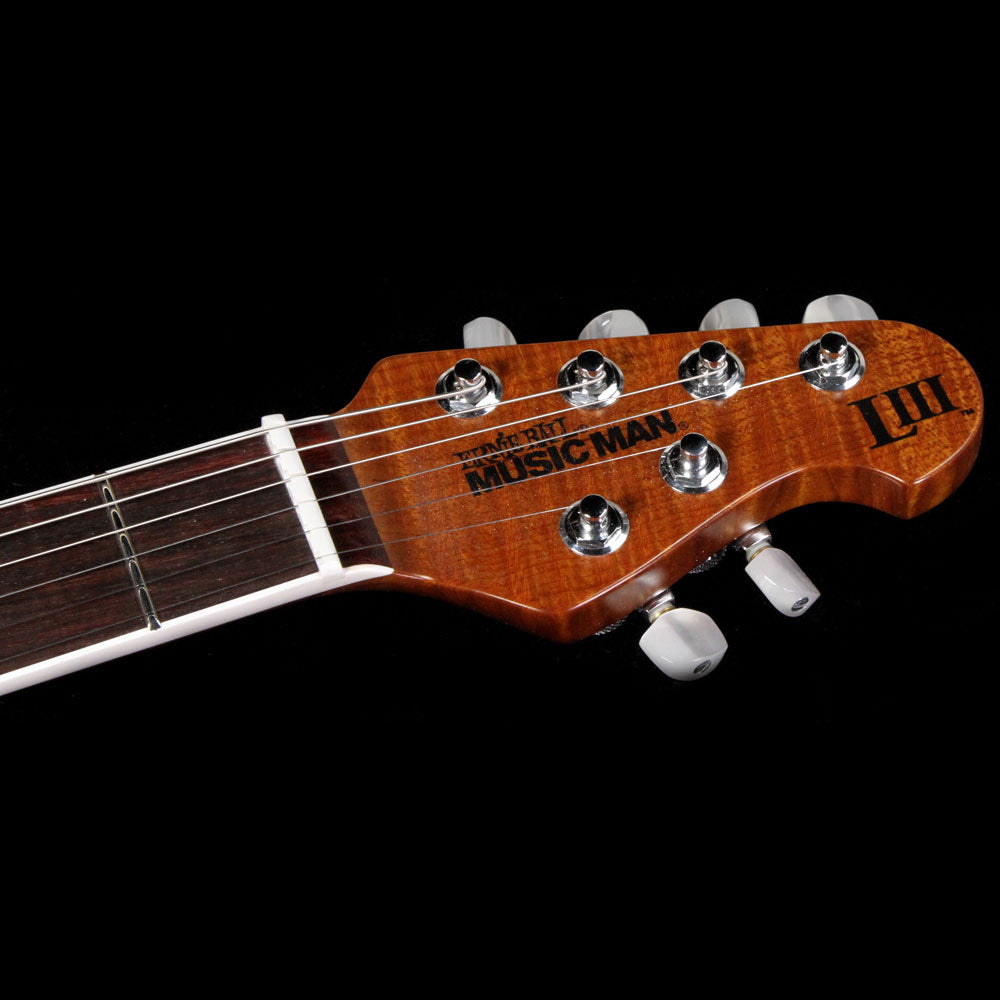 Ernie Ball Music Man Luke III Ball Family Reserve Electric Guitar Black Burl — 7