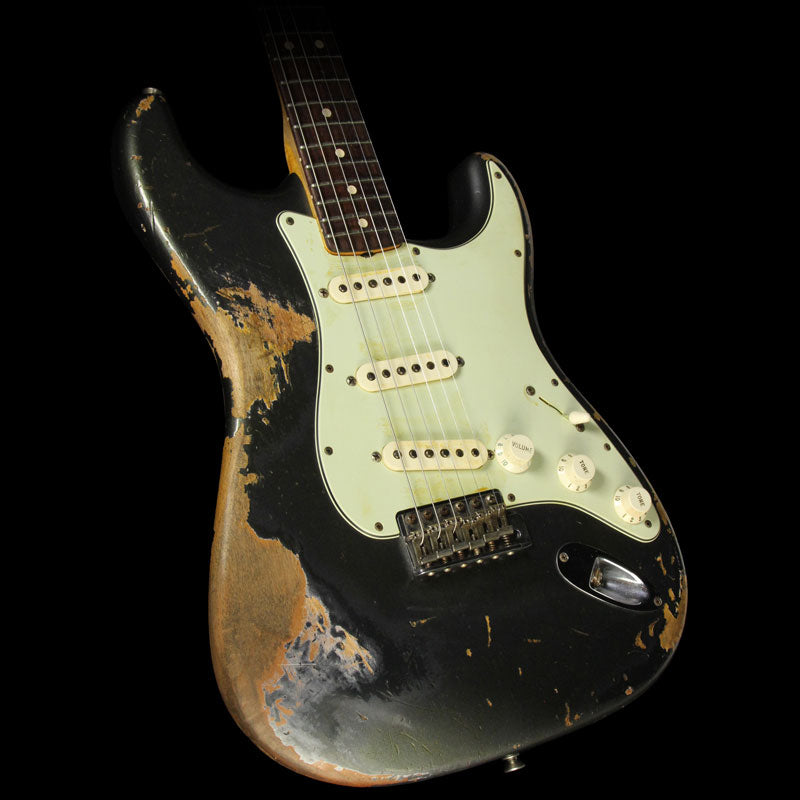 Used 2013 Fender Custom Shop '63 Stratocaster Heavy Relic Electric Guitar Charcoal Frost Metallic — 1