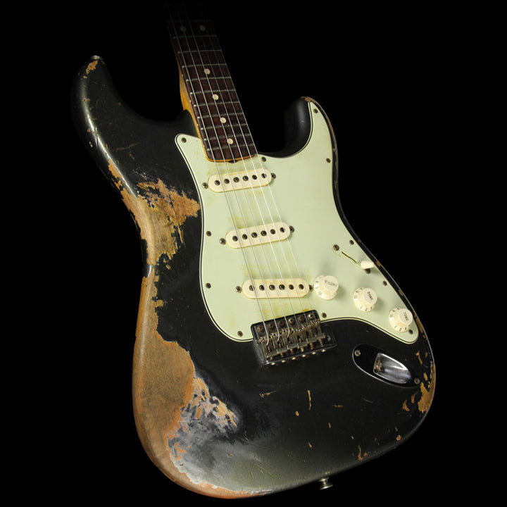 Used 2013 Fender Custom Shop '63 Stratocaster Heavy Relic Electric Guitar Charcoal Frost Metallic