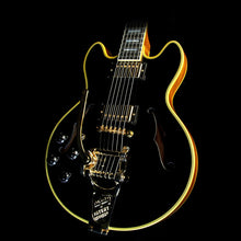 Used Gibson Custom Shop CS-356 Left-Handed Electric Guitar Ebony Top Natural Back