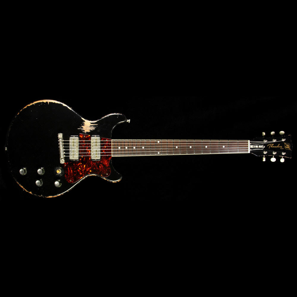 Rock N Roll Relics Thunders Electric Guitar Aged Black with Lollar Gold Foils — 2