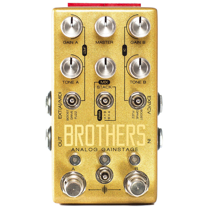 Chase Bliss Brothers Analog Gain Stage Overdrive Boost and Fuzz Effect Pedal