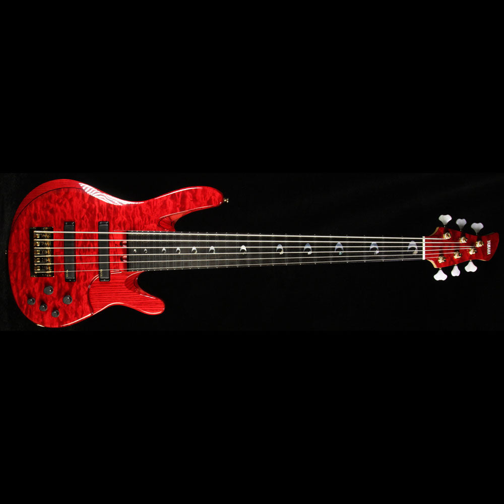 Used Yamaha TRBJP2 John Patitucci Signature Electric Bass Guitar Translucent Dark Red — 2