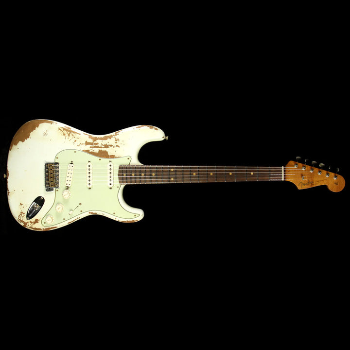 Used Fender Custom Shop '60s Stratocaster Heavy Relic Roasted Mahogany Electric Guitar Olympic White