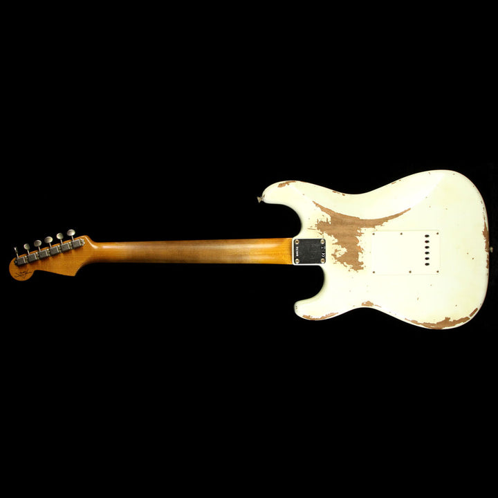 Used Fender Custom Shop '60s Stratocaster Heavy Relic Roasted Mahogany Electric Guitar Olympic White