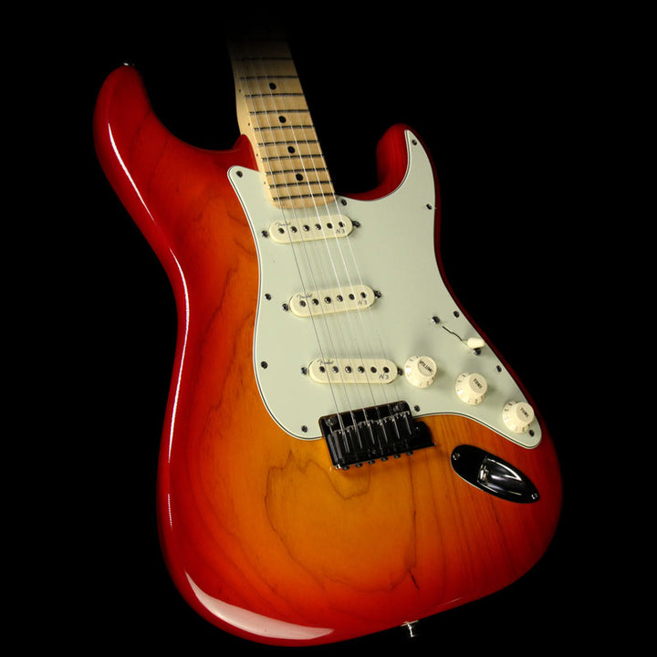 Used 2013 Fender American Deluxe Ash Stratocaster Strat Electric Guitar Aged Cherry Burst