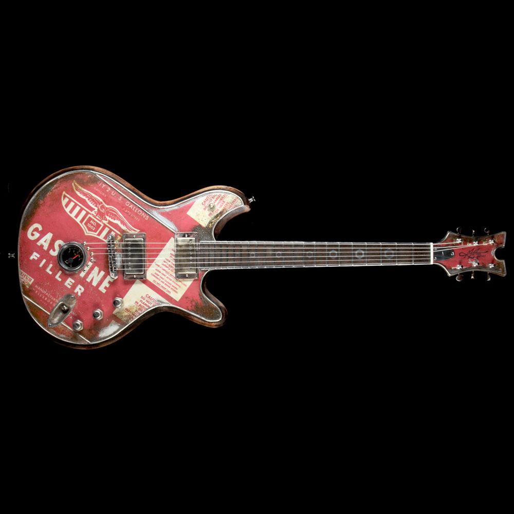 McSwain Gasoline SM-2 Electric Guitar Oil Can Graphics — 2