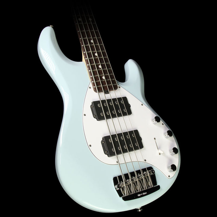 Ernie Ball Music Man Stingray 5-String Electric Bass Guitar Powder Blue