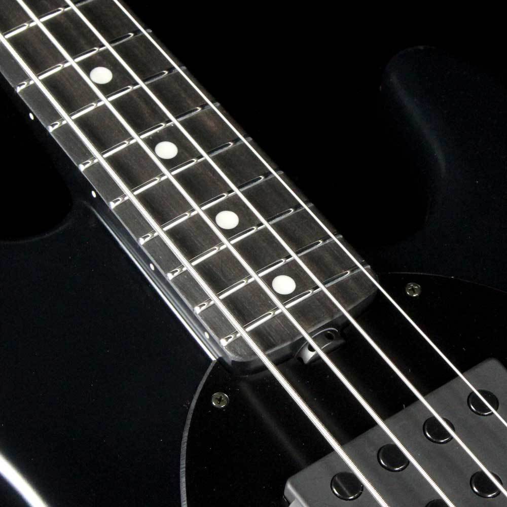 Ernie Ball Music Man StingRay Neck Through Electric Bass Guitar HH Stealth Black — 7