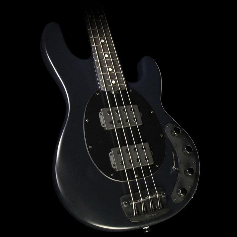 Ernie Ball Music Man StingRay Neck Through Electric Bass Guitar HH Stealth Black — 1
