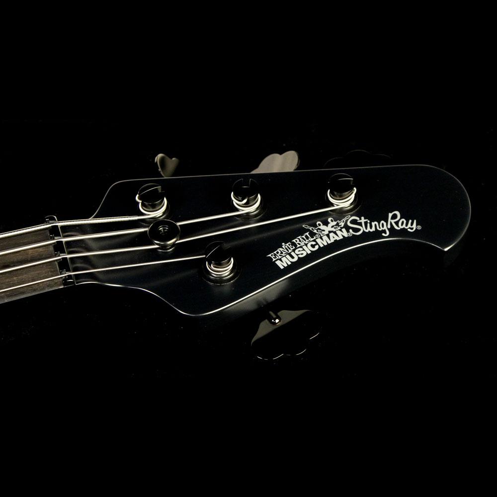 Ernie Ball Music Man StingRay Neck Through Electric Bass Guitar HH Stealth Black — 4