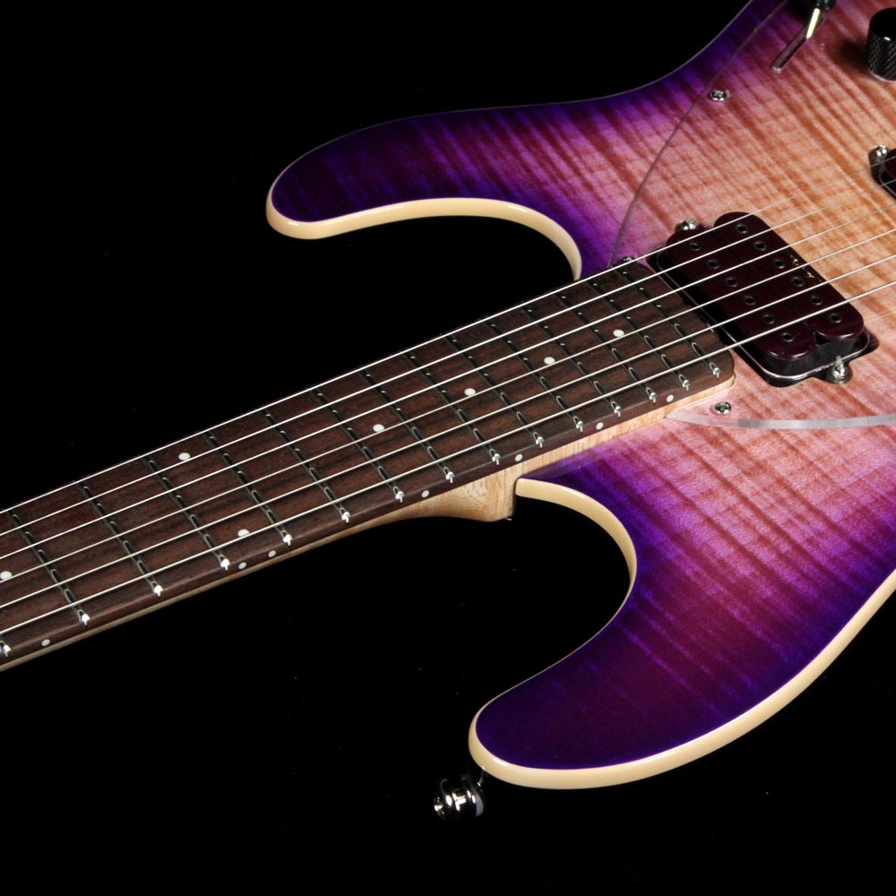 Ernie Ball Music Man Steve Morse Y2D Signature Flame Top Purple Sunset — 8
