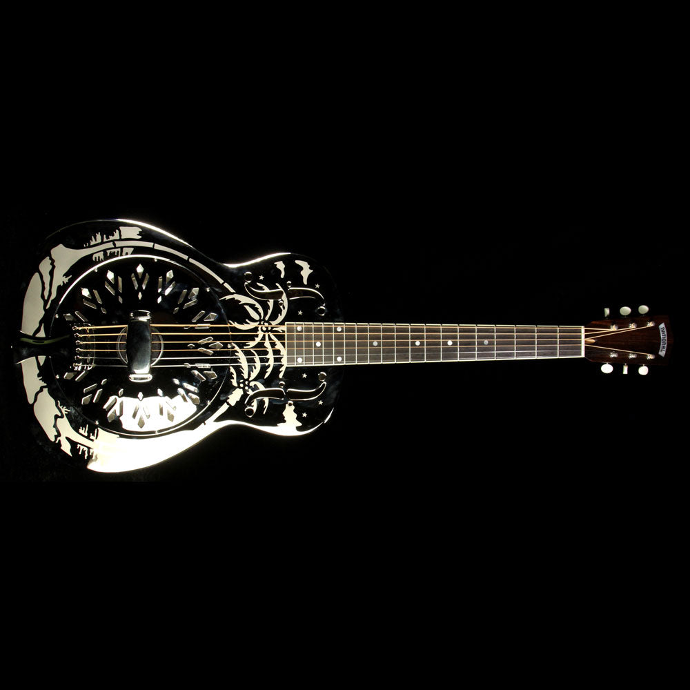 Used National Style O Resonator Acoustic Guitar Silver — 2