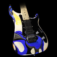 Vigier Excalibur Original HSS Electric Guitar Rock Art Blue/White/Orange Swirl