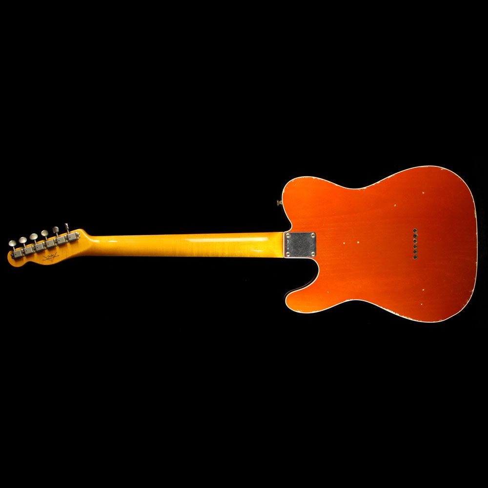 Used 2014 Fender Custom Shop '60 Custom Telecaster Relic Electric Guitar Candy Tangerine with Matching Headstock — 3