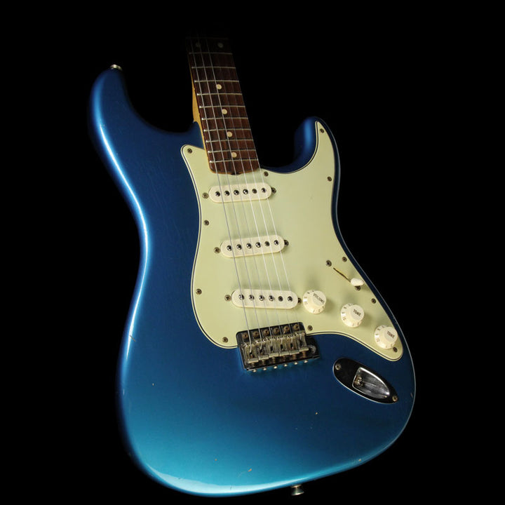 Used 2004 Fender Custom Shop '60 Stratocaster Relic Electric Guitar Metallic Blue with Matching Headstock