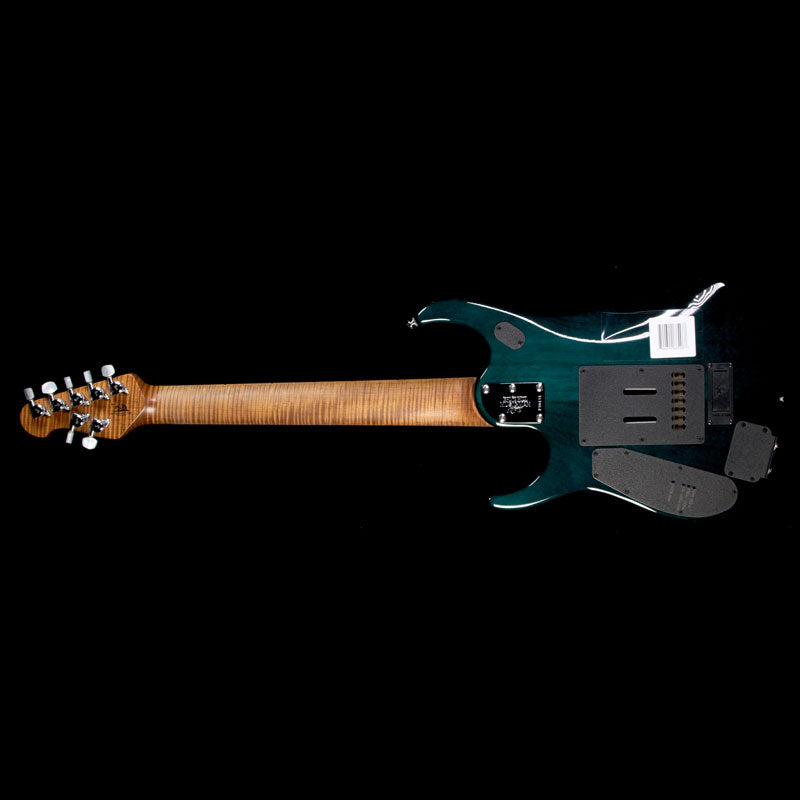 Ernie Ball Music Man JP15 John Petrucci 7-String Electric Guitar Quilt Top Teal — 3