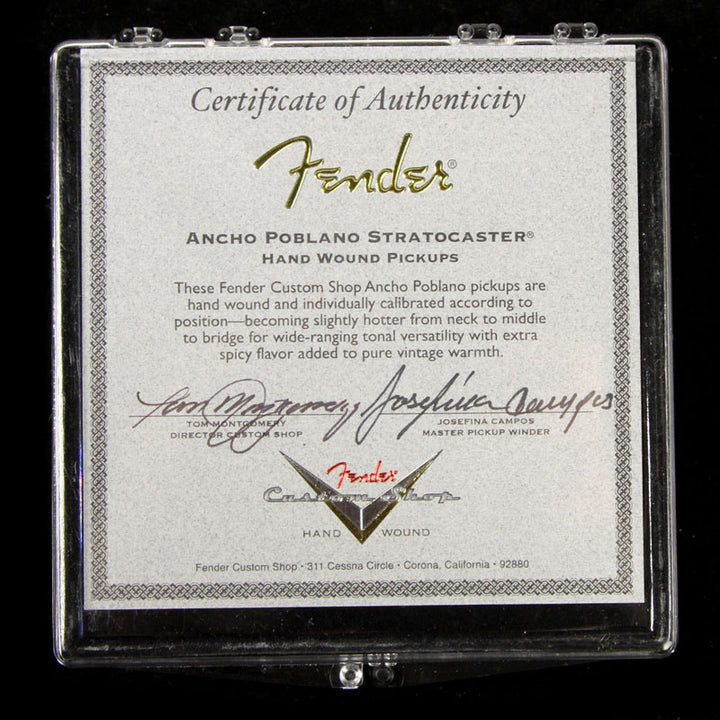 Fender Custom Shop Ancho Poblano Stratocaster Electric Guitar Pickup Set White