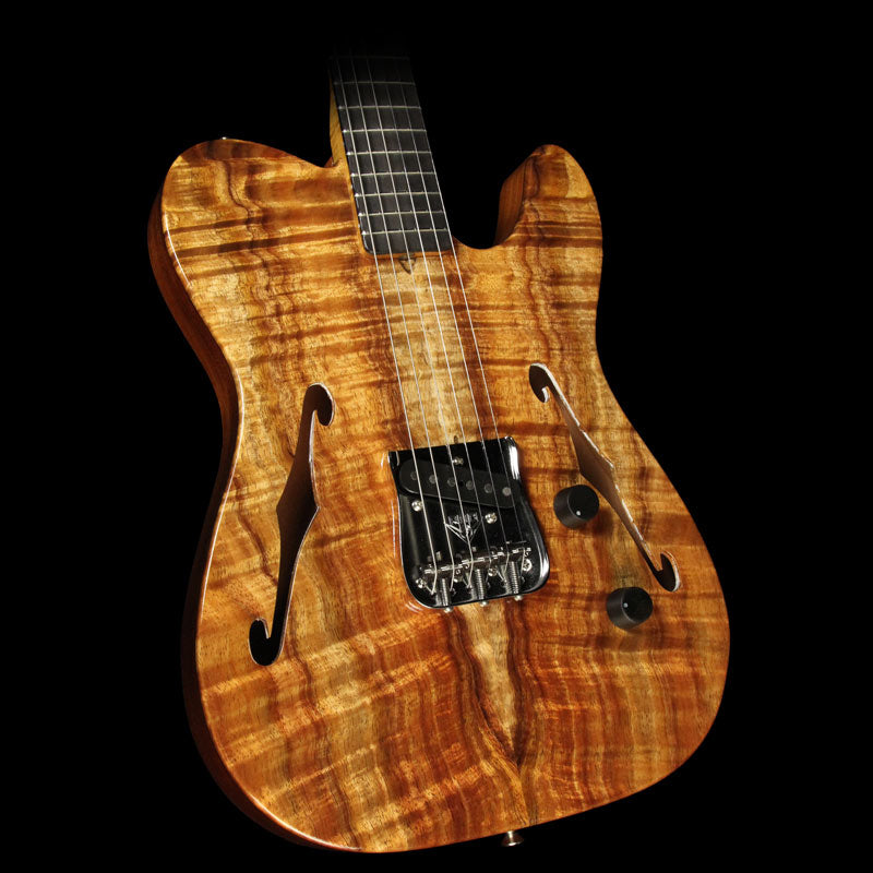 Fender Custom John Page Founders Design Double F-Hole Esquire Electric Guitar Natural — 1