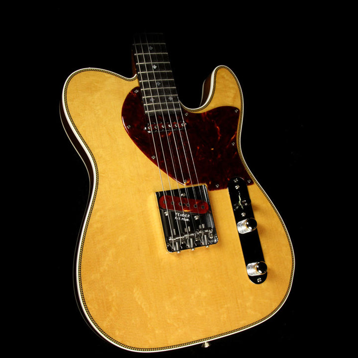 Fender Custom Shop Fred Stuart Founders Design Double Herringbone Telecaster Electric Guitar Natural