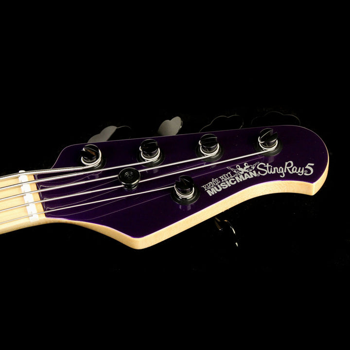 Ernie Ball Music Man Stingray 5-String Electric Bass Guitar Firemist Purple with Matching Headstock