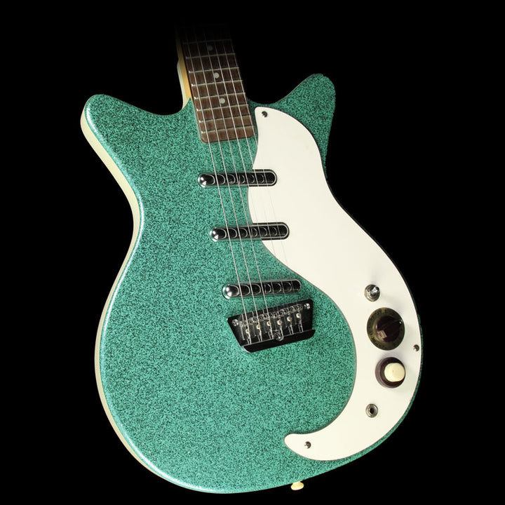 Used Danelectro DC-3 Electric Guitar Green Sparkle