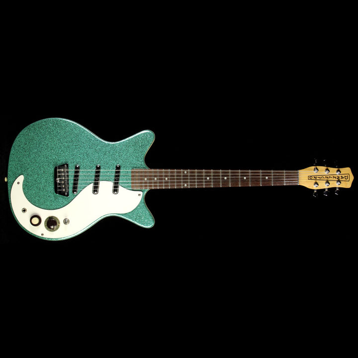 Used Danelectro DC-3 Electric Guitar Green Sparkle