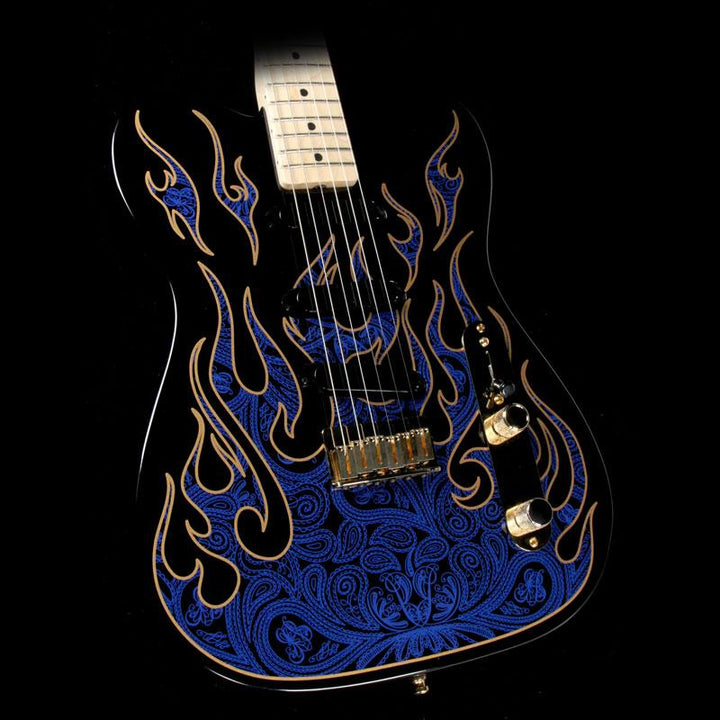 Fender James Burton Telecaster Electric Guitar Blue Paisley Flames