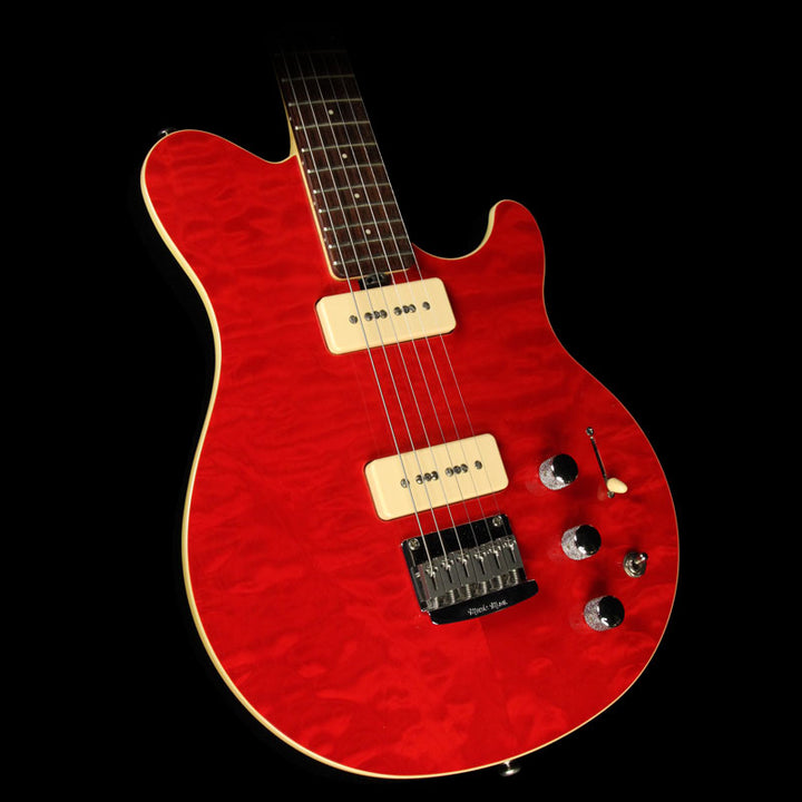 Used Ernie Ball Music Man Axis Super Sport Electric Guitar Trans Red