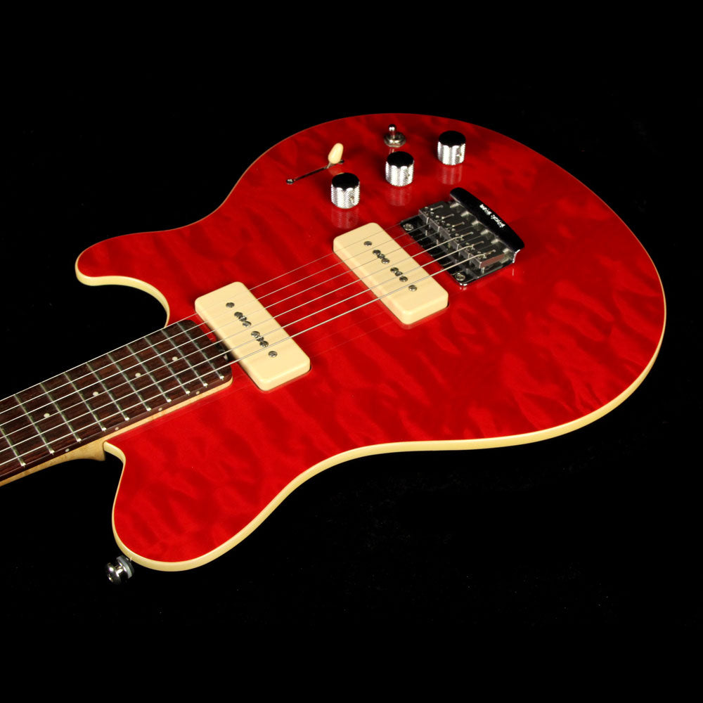 Used Ernie Ball Music Man Axis Super Sport Electric Guitar Trans Red — 5