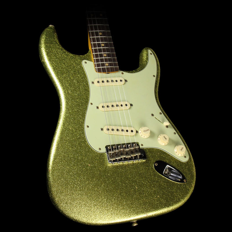 Fender Custom Shop '63 Stratocaster Journeyman Relic Electric Guitar Chartreuse Sparkle — 1