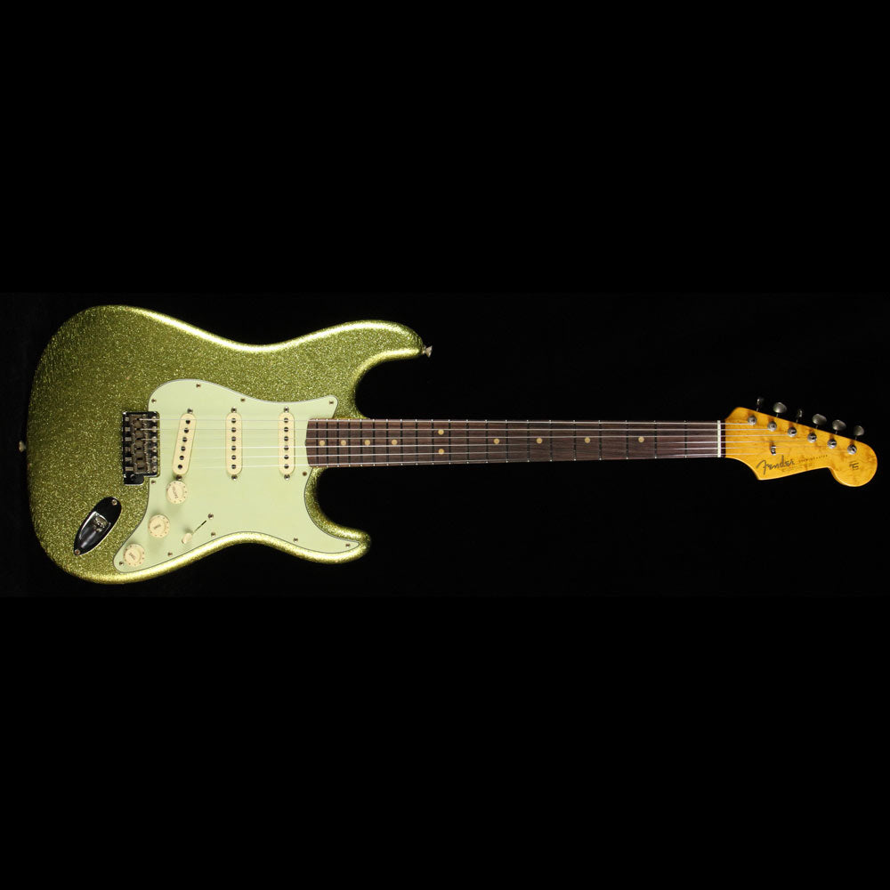 Fender Custom Shop '63 Stratocaster Journeyman Relic Electric Guitar Chartreuse Sparkle — 2