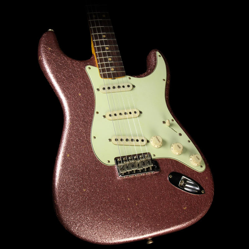 Used Fender Custom Shop '63 Stratocaster Journeyman Relic Electric Guitar Champagne Sparkle — 1