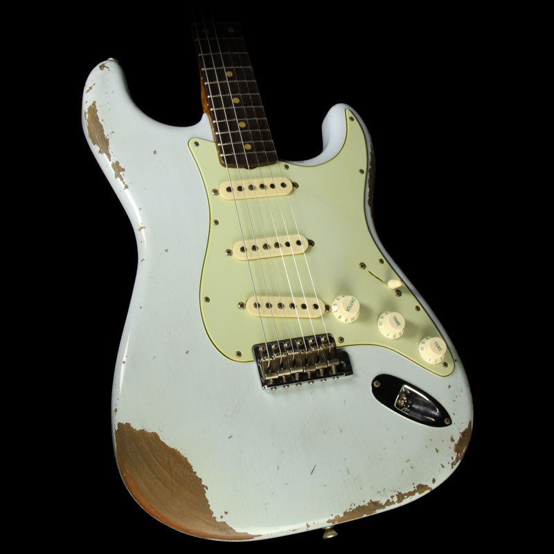 Used 2017 Fender Custom Shop 1962 Roasted Alder Stratocaster Heavy Relic Electric Guitar Sonic Blue — 1