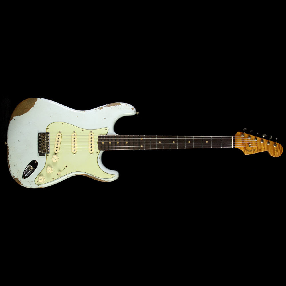 Used 2017 Fender Custom Shop 1962 Roasted Alder Stratocaster Heavy Relic Electric Guitar Sonic Blue — 2